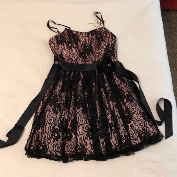 b darlin black lace dress